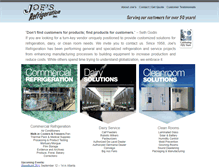 Tablet Screenshot of joesrefrigerationinc.com